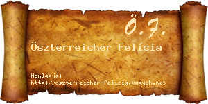 Öszterreicher Felícia névjegykártya